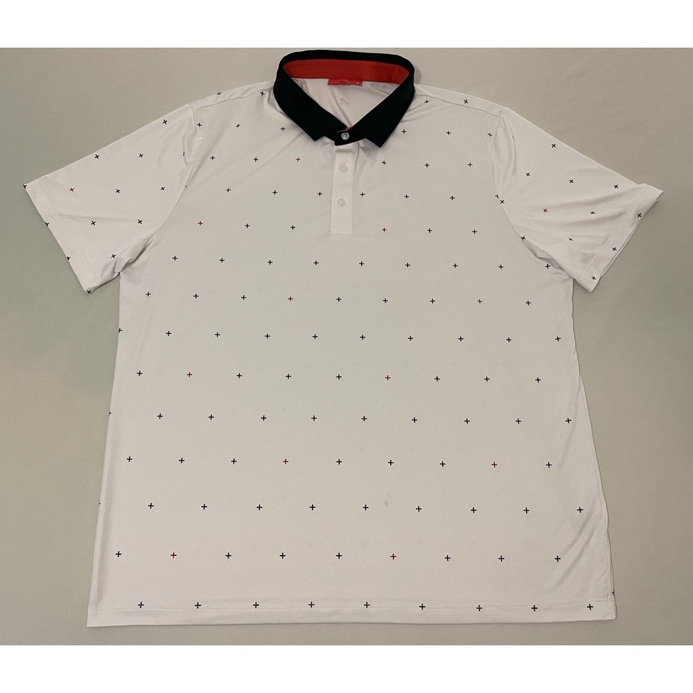 Redvanly Polo Shirt Mens XXL White Sheridon Golf Stretch Performance Plus Design